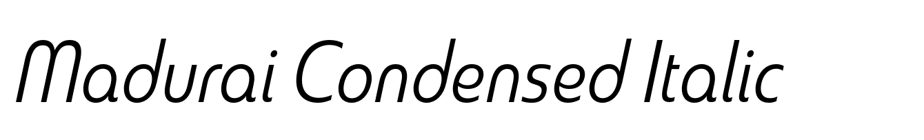 Madurai Condensed Italic
